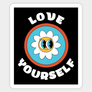 Cute fower Love Yourself - Inspire self worth Sticker